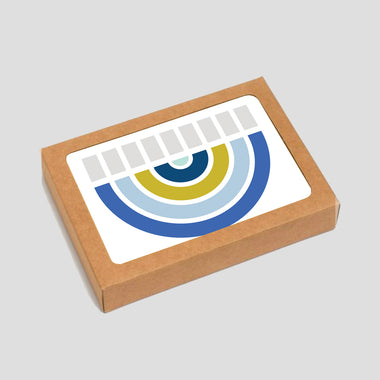 Menorah Modern Design - Boxed Set of 6 Cards