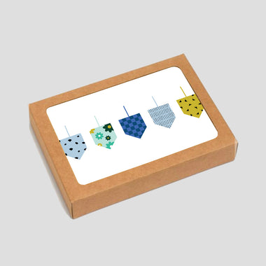 Dreidel Modern Design - Boxed Set of 6 Cards