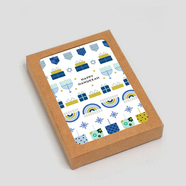Happy Hanukkah Collage Design - Boxed Set of 6 Cards