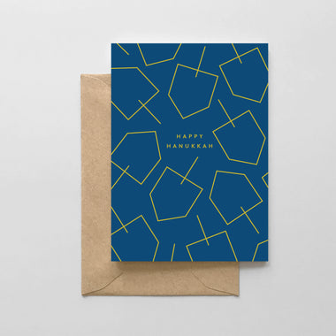 Modern Navy Dreidel Design