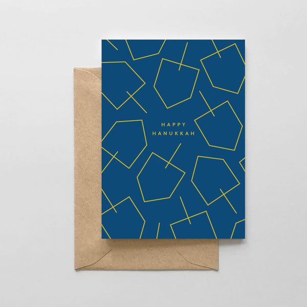 Modern Navy Dreidel Design