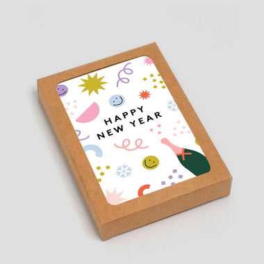 Happy New Year Confetti - Boxed Set of 6 Cards