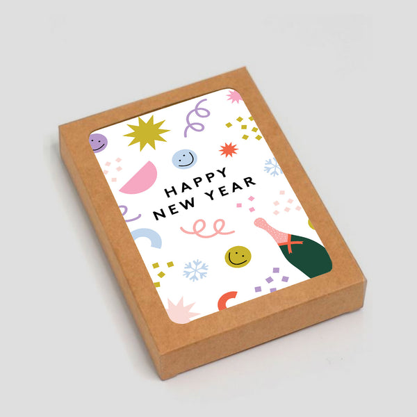 Happy New Year Confetti - Boxed Set of 6 Cards