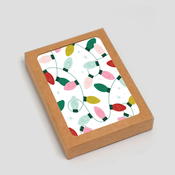 Christmas Light Bulbs - Boxed Set of 6 Cards