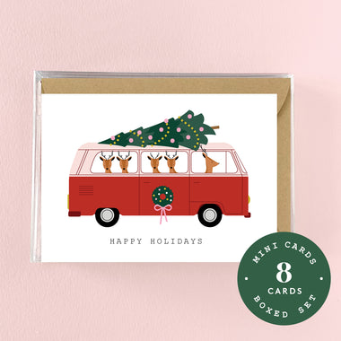 Happy Holidays Volkswagon Mini Set - 8 Cards