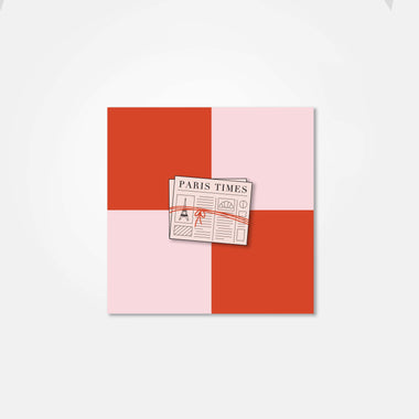 Paris Times Newspaper - Enamel Pin