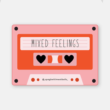 Mixed Feelings Mix Tape Vinyl Sticker