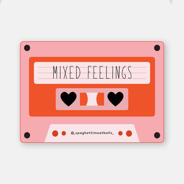Mixed Feelings Mix Tape Vinyl Sticker