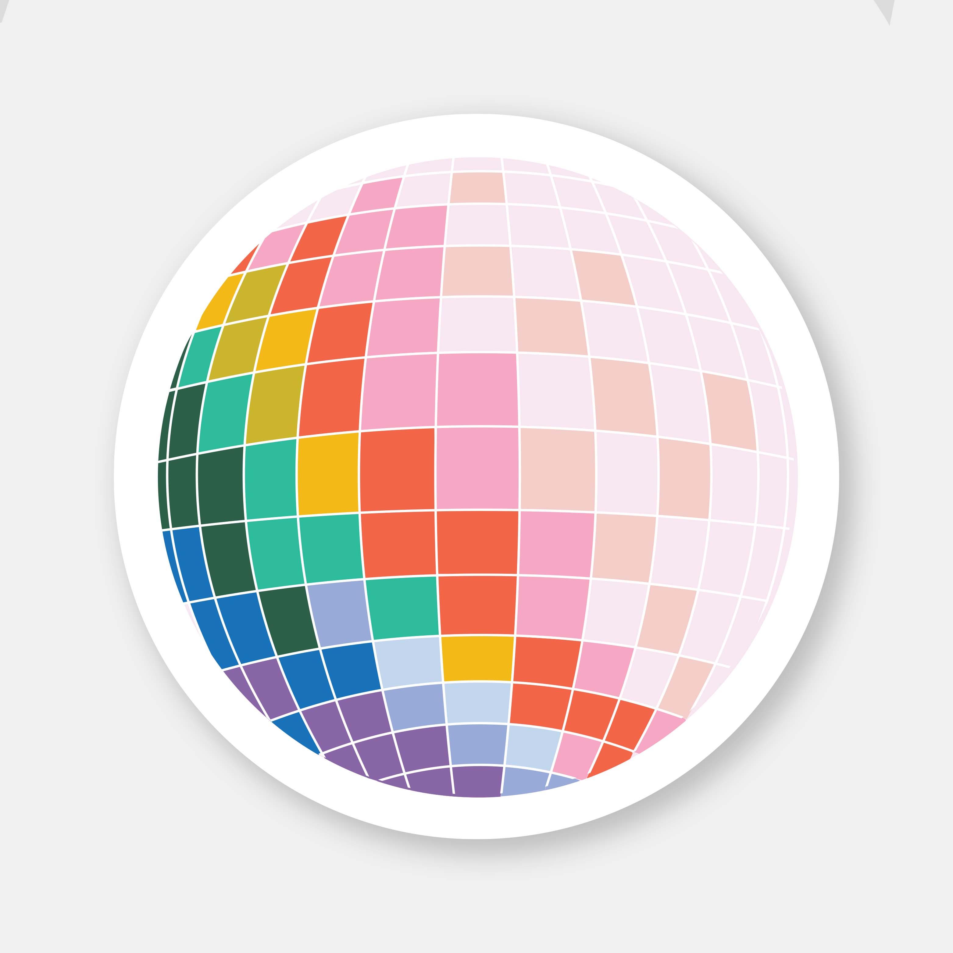 Discoball pink sticker