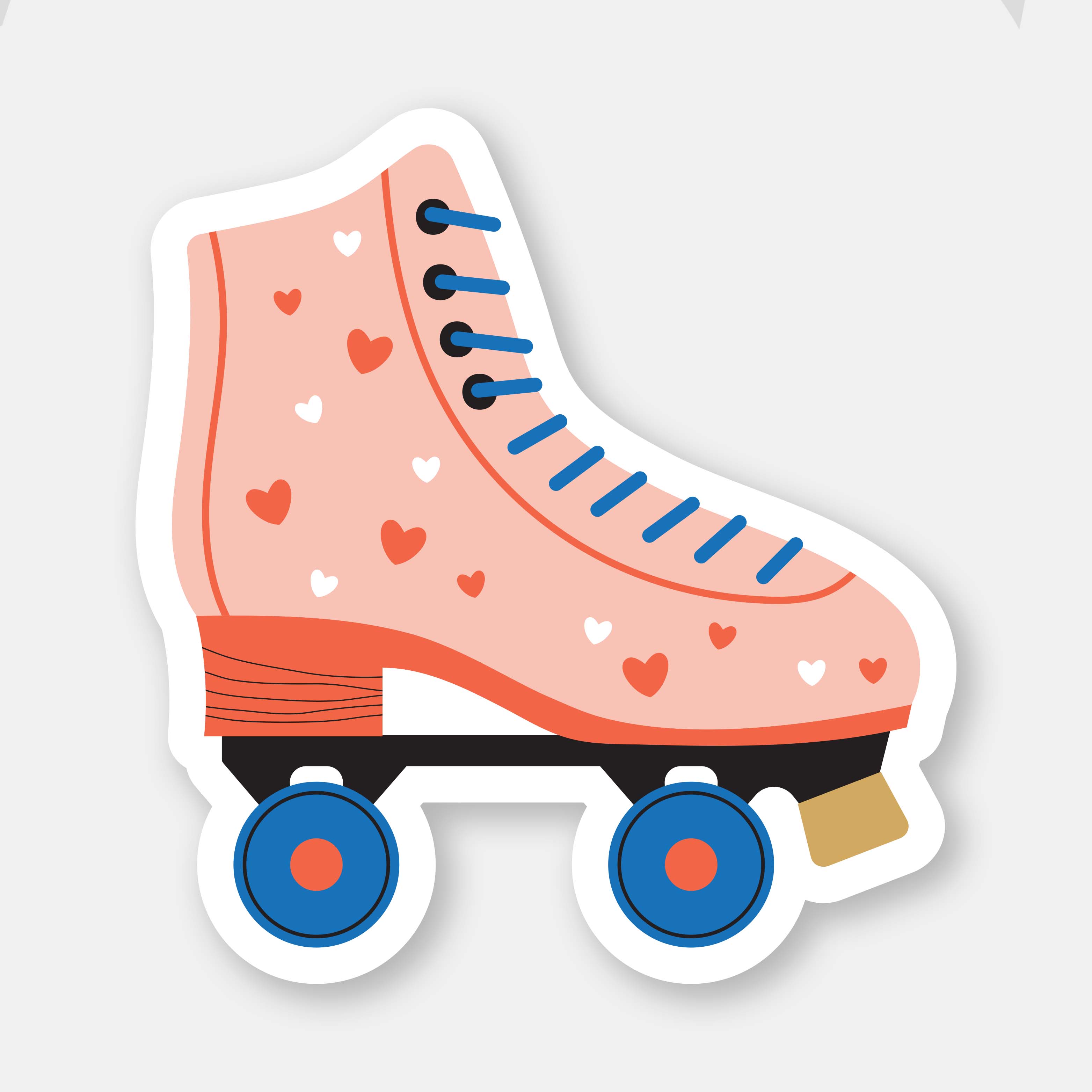 Roller Skate Vinyl Sticker - Spaghetti & Meatballs