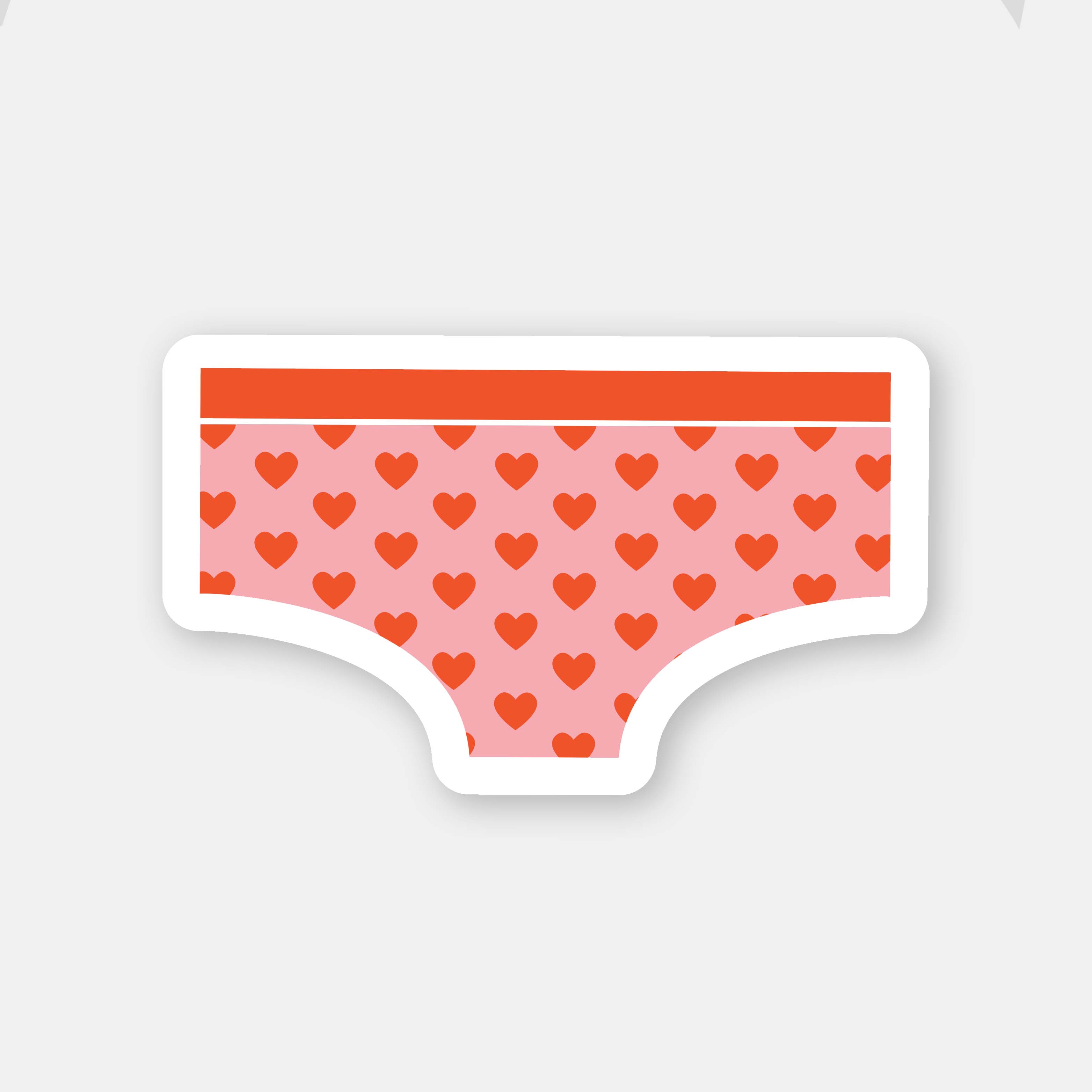Heart Underwear - Vinyl Sticker - Spaghetti & Meatballs