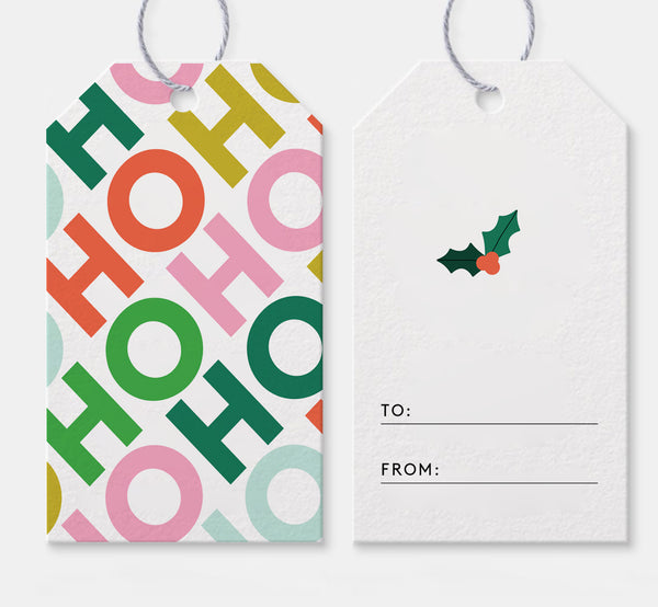 Ho Ho Ho Gift Tags - Set of 10 Tags