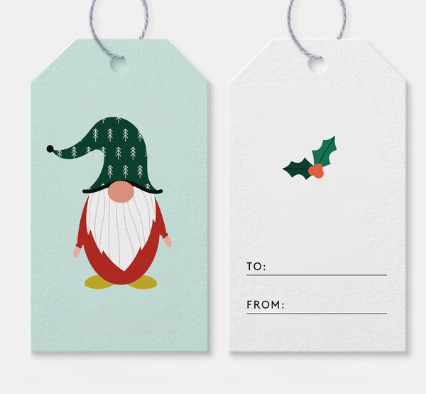 Gnome Gift Tags - Set of 10 Tags