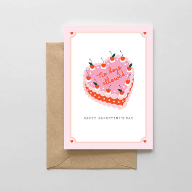 No Boys Allowed  - Galentine's's Day Card