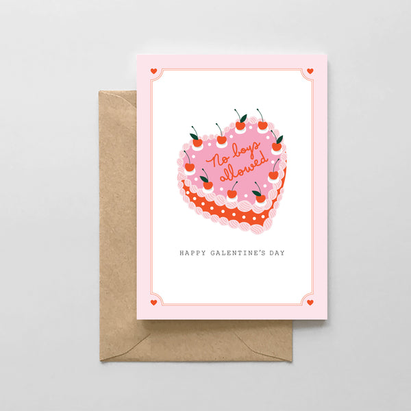 No Boys Allowed  - Galentine's's Day Card