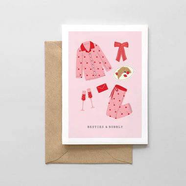 Besties & Bubbly - Galentine's Day Card