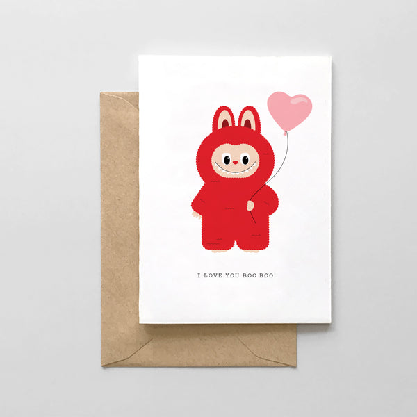I Love You Boo Boo (RED) - Valentine's Day Card