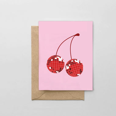Disco Cherries - A2 Greeting Card