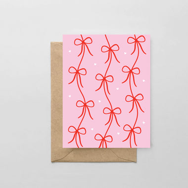 Bow Pattern - A2 Greeting Card
