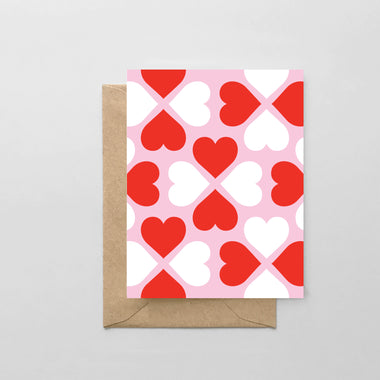 Diamond Heart Pattern - A2 Greeting Card