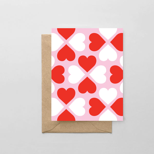 Diamond Heart Pattern - A2 Greeting Card