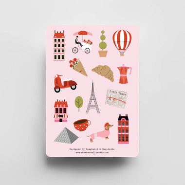 Oh La La Paris Sticker Sheet