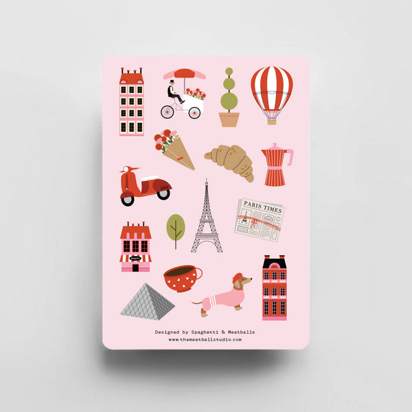 Oh La La Paris Sticker Sheet
