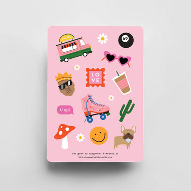 Cool Girl Sticker Sheet