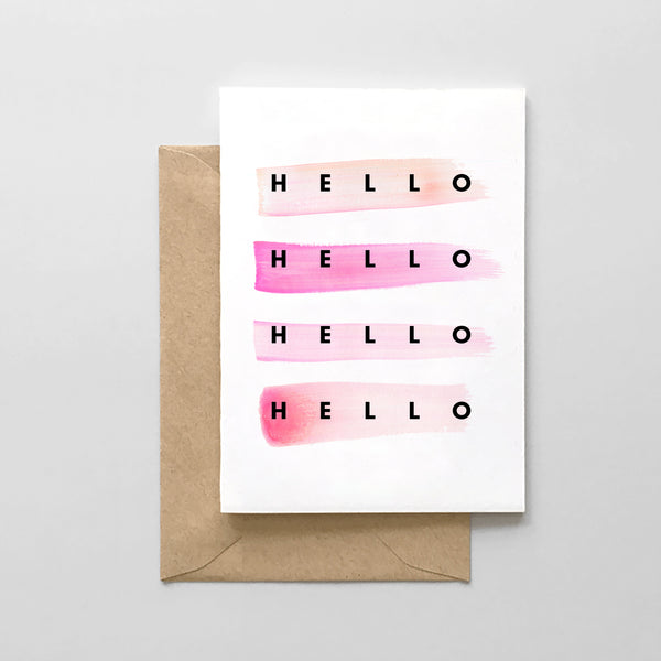 Hello Pink Watercolor
