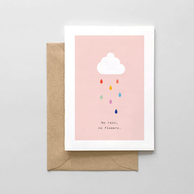 No Rain, No Flowers - Sympathy Card