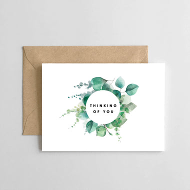 Thinking of You Greenery Watercolor