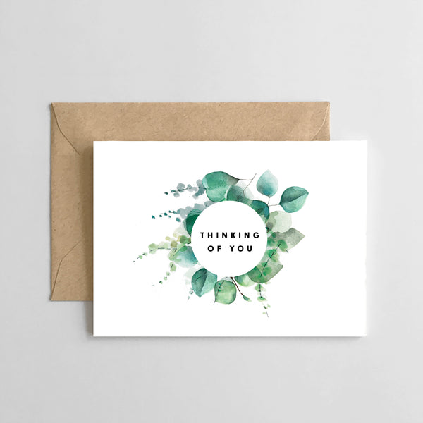 Thinking of You Greenery Watercolor