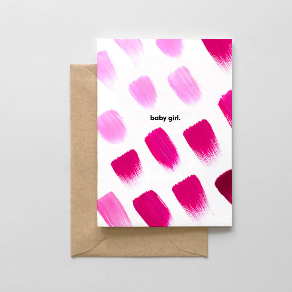 Baby Girl - Brush Strokes