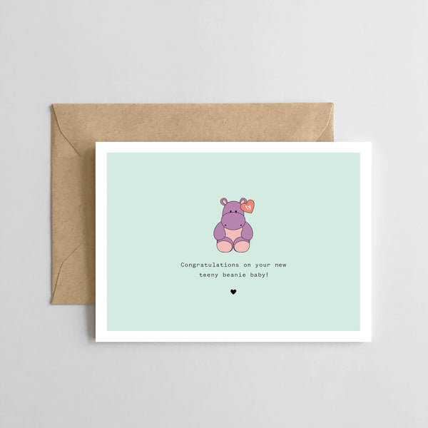 Teeny beanie baby - hippo