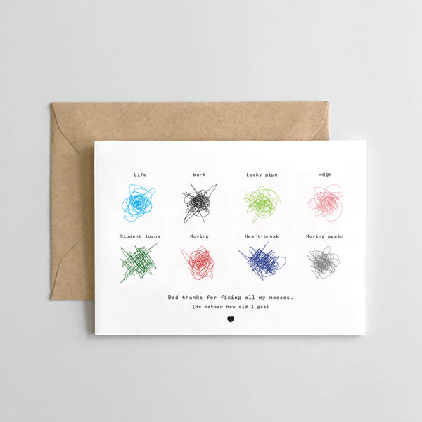 Dad Thanks for fixing all my Messes