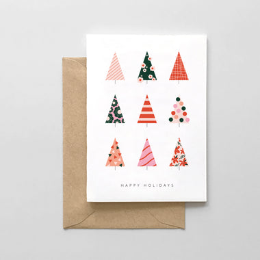 Happy Holidays Modern Christmas Tree Design