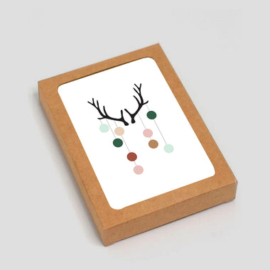 Moose Ornaments - Holiday Boxed Set of 6 Cards