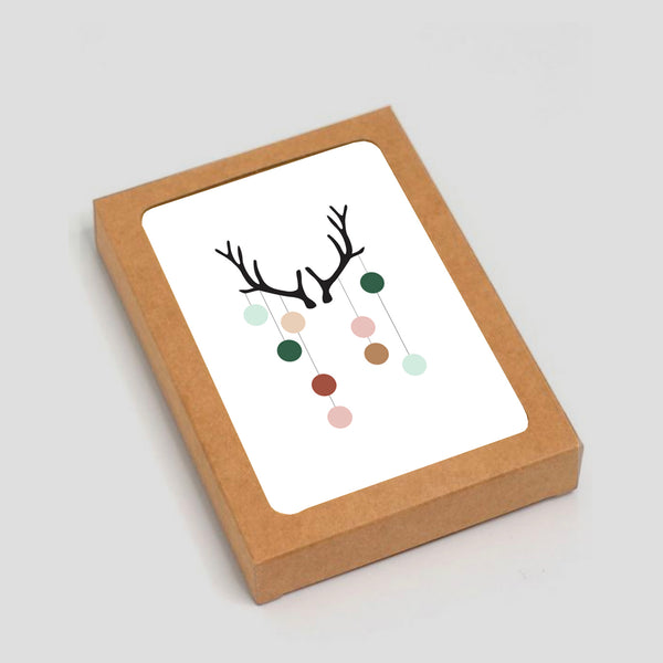 Moose Ornaments - Holiday Boxed Set of 6 Cards