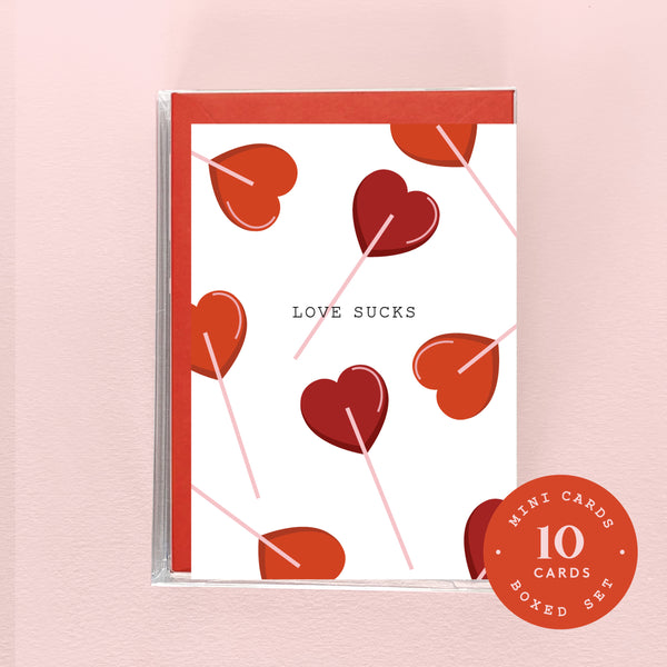 Mini Love Notes: Love Sucks: Pack of 8