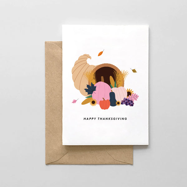 Happy Thanksgiving - Cornucopia Design