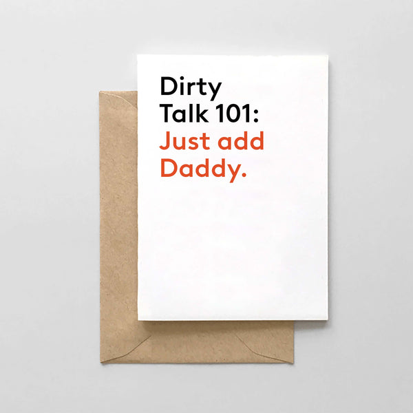 Dirty Talk 101: Just Add Daddy